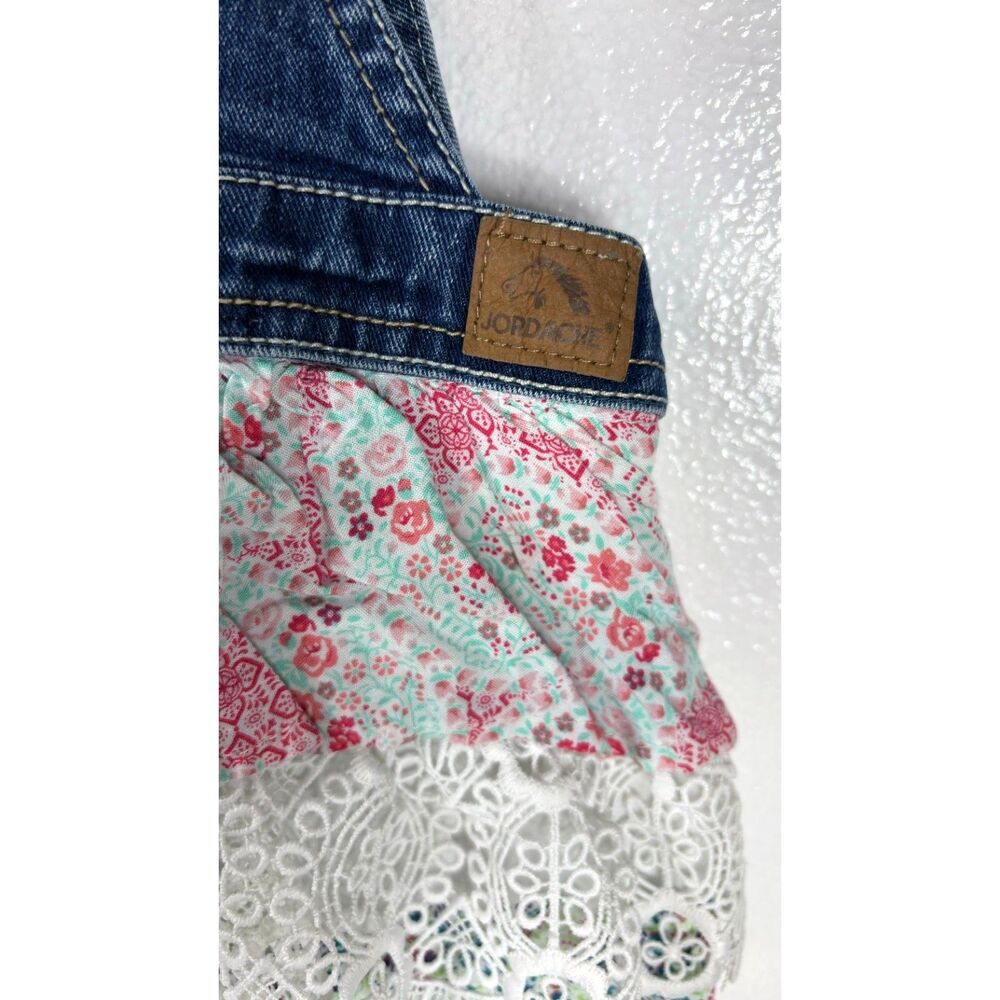 Jordache Girls Denim Bib Top Ruffled Dress Toddler Size 3T - Picture 3 of 9